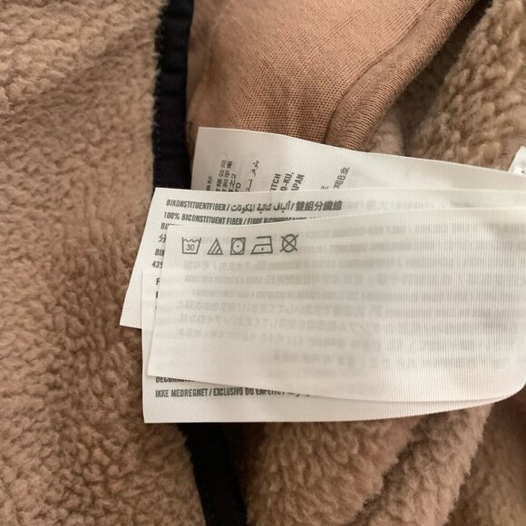 Abercrombie And Fitch Jacket Womens Medium Brown Black Fleece Quilted NWT - Picture 11 of 11